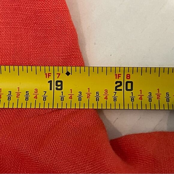 Luii Orange Pure Linen Ruffle Coastal Grandma Romantic Jacket NWOT Size S - Picture 10 of 12